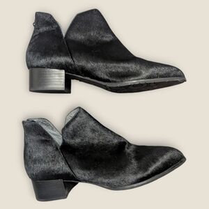 Sasha London Women's Black Handmade Pony Hair Bootie Size 9.5